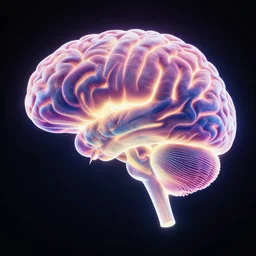 glowing brain concept art, smooth, sharp focus, illustration, surrealism, abstract, vaporwave, detailed