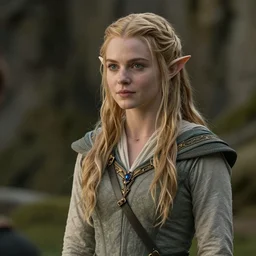 8K video of young attractive high-fantasy elf woman in The Lord of the Rings, scene where she is in Rivendell, photorealistic, soft light, cinematic lighting, sharp, camera