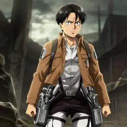 Ash Williams from Evil Dead in Attack on Titan, digital art, 4k