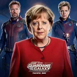 Angela Merkel frame from guardians of the galaxy, from pacific rim