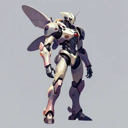 a cel shaded vectorgraphic illustration uncut fullbody sideview portrait render of a streamline designed biomechanical insectoid mecha by subjekt zero. composition and intricate details by igor goryunov. lowbrow colors. polished. background by ø - cult. heavily stylized by subjekt zero.
