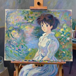very anime scenery, very anime in impressionist style, trending artwork, anime painter studio, by claude monet
