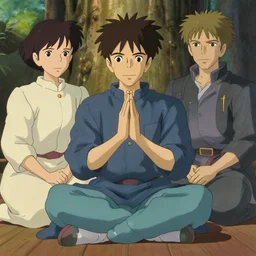 reiki master, in the style of studio ghibli, j. c. leyendecker, greg rutkowski, artgerm