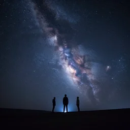 tonemapped 8 k landscape of a wonderous star filled night on an alien sky by seb mckinnon, john avon, sui ishida with galaxies as backdrop