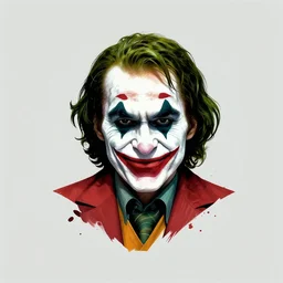 logo design, walter white smiling like the joker, splatter paint