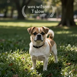 a cute dog in a park, wes wilson