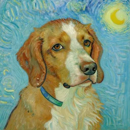 a detailed snoop dog portrait by van gogh