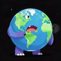 a monster eating 🌎🪐 - w 1 0 2 4