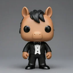 a funko pop of a horse wearing a tuxedo, photo studio, professional photo, professional lighting, hdr, trending on artstation