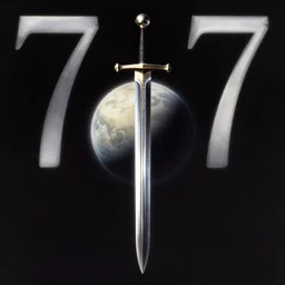 7 0's sci fi and fantasy cover art of one colossal viking sword center frame, eclipsed by a planet, center frame, smooth, minimalist, matte, by frank frazetta