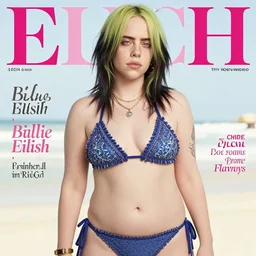 Billie Eilish bikini professional photoshoot magazine cover