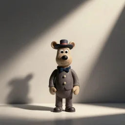 Wallace and Gromit cover art, realistic.