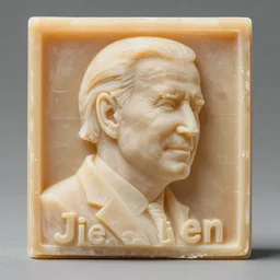 A soap carving of Joe Biden, professional studio product photography, F 1.4, Kodak Portra