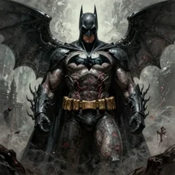infinite batman amalgamation chernoborg lovecraftian In the art style of Victor Nizovtsev and H. R. Giger