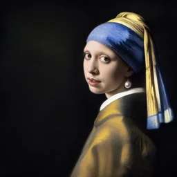 ruth bader ginsburg with a pearl earring, painting by vermeer