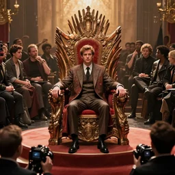 pov of sitting on a throne and looking down at your people.