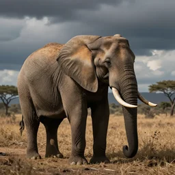 A nature photograph of an elephant