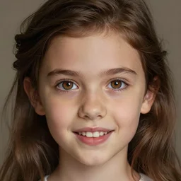portrait of 1 5 - year - old girl with thick brown hair, large front teeth, and bright piercing brown eyes, hyper realistic face, beautiful eyes, fantasy art, in the style of greg rutkowski, intricate, hyper detailed, smooth