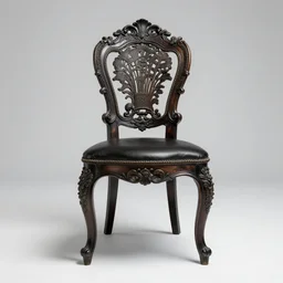 brutalism baroque chair, product photo, highly detailed