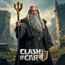 clash of clans film poster concept featuring Gandalf