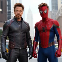 tony stark in avengers endgame meets andrew garfield peter parker