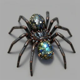 crystalline labradorite spider, fantasy, highly detailed, digital matte painting, artstation, concept art, sharp focus, illustration