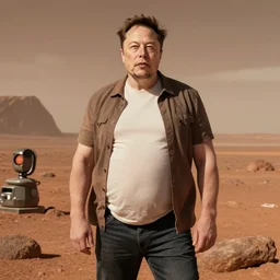 elon musk on mars with your fat mo