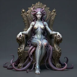 medusa on a throne. trending on artstation.