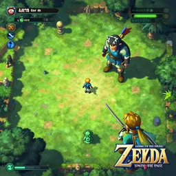 Cthulhu in Zelda a Link to The Past. Overhead View.