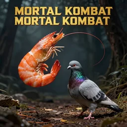 shrimp vs pigeon, mortal kombat style