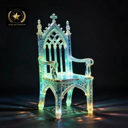 luminescent gothic chair with ear. karl blossfeldt, agnes pelton, roger dean