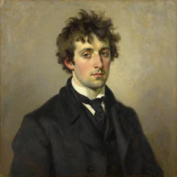 Oil painting of Erik Satie