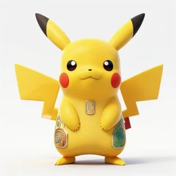 Pikachu as a cyborg, art deco design, by Mandy Jurgens and Warhol, Ernst Haeckel, James Jean, artstation, concept art