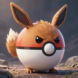 fan artist pokeball angry eevee evil pokeball high resolution CGsociety rendering pokeball
