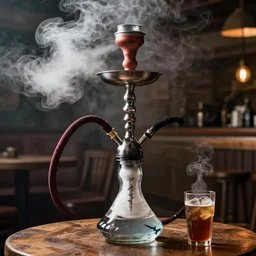 a shark smoking hookah