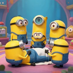 minions making a sacrifice ritual on a dead body