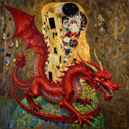 the red dragon | highly detailed oil painting, hyperrealistic, very intrincate | cinematic lighting, award - winning | by roberto ferri, gustav klimt, william waterhouse and tom bagshaw | by austin osman spare and william blake, trending on artstation, cgsociety, official art, octane.
