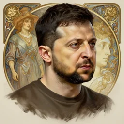 zelensky character as jewish hero, intricate, highly detailed, digital painting, artstation, concept art, wallpaper, smooth, sharp focus, illustration, art by artgerm and greg rutkowski and alphonse mucha