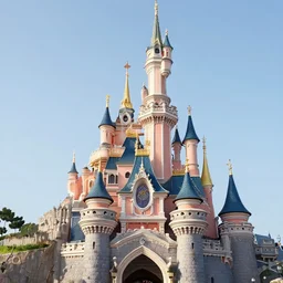 Disney Castle designed by Antoni Gaudi, photorealistic