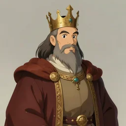 portrait of medieval old king, artstation, cartoon, elegant highly detailed digital painting, concept art, smooth, sharp focus, illustration, art by ghibli, makoto shinkai, don bluth, fujita goro, giraud, atey ghailan, akihiko yoshida, tom whalen, fadeev