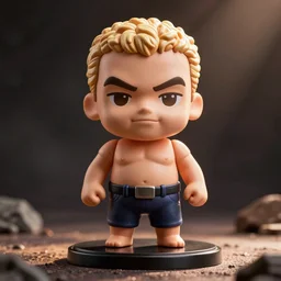 an anime nendoroid of mike tyson, detailed product photo