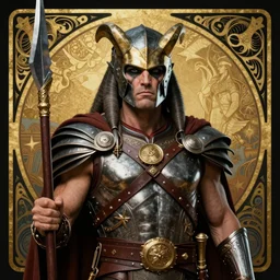 an art nouveau portrait of Christoph Walken as a Klingon Warrior, award winning, dramatic