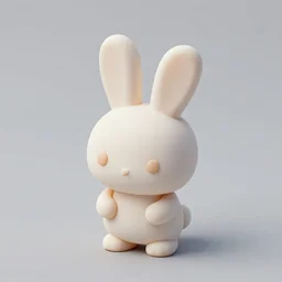 detailed miniature rabbit silicone shaders, isometric, 1 0 0 mm, studio lighting, by pocoyo style, centered margin, hyperrealistic