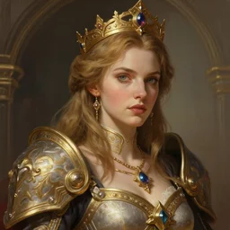 portrait of imogen poots as a paladin by sasha tudvaseva, deep focus, intricate, elegant, regal, highly detailed, digital painting, artstation, concept art, matte, sharp focus, illustration, warhammer, fantasy, hearthstone, art by artgerm and greg rutkowski and alphonse mucha