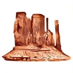 a glyph design, central composition, very cartoon, shape focus, high detailed, in style of monument valley