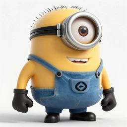 detailed 3d render of the Muscular Minion, close up, liflike textures, realistic, extreme detail, high resolution, fine character detail