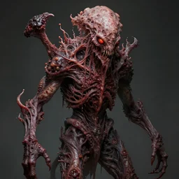 eldritch horror, creature made from bloody flesh and rotting tumors, in the style of h. r. giger, best of artstation, intricate, detailed