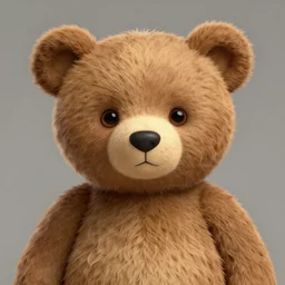 portrait of cute teddy bear, epic lit, hyper detailed design, shape focus, trending on artstation, illustration, very cartoon, by anton fadeev in rene magritte in pixar of dream studio