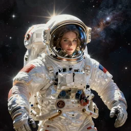 interstellar astronaut, beautiful scifi painting
