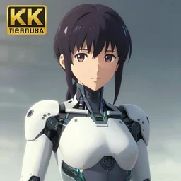 portrait of female android by Tetsuya Nomura, 4k